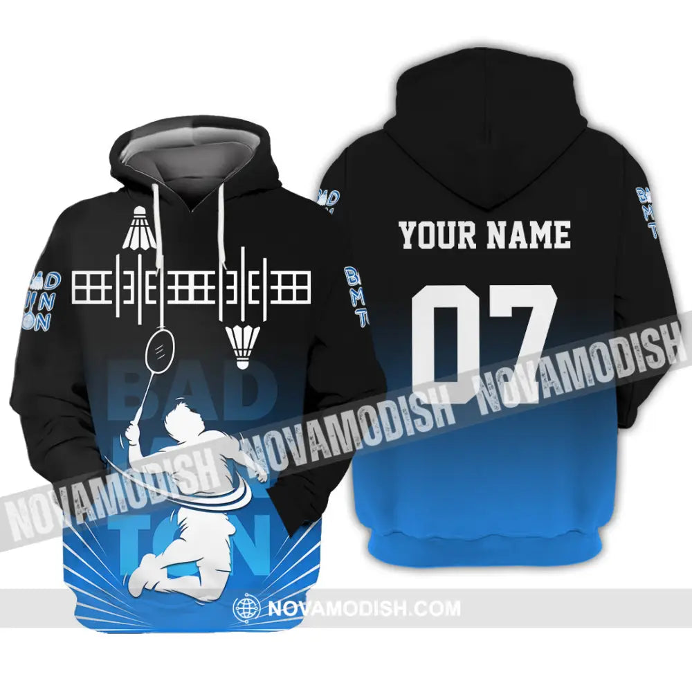 Unisex Shirt - Custom Text Shirt Badminton Shirt Hoodie / S T-shirt