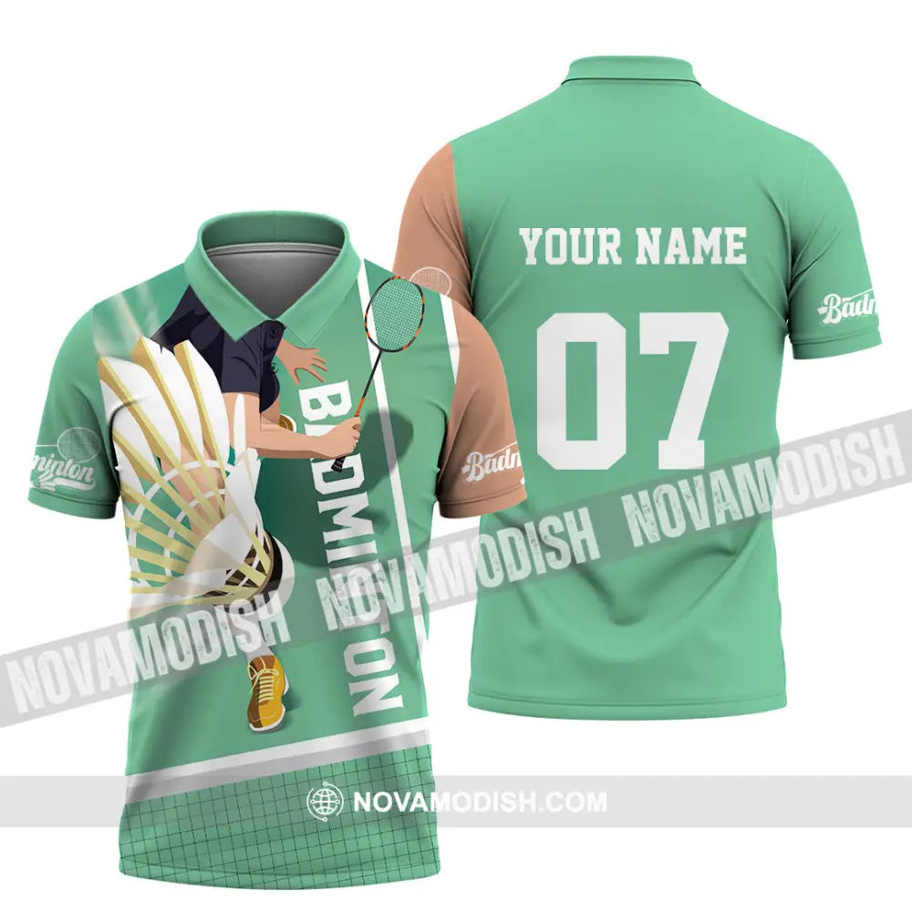 Unisex Shirt - Custom Text Shirt Badminton Shirt Polo Shirt / S T-shirt