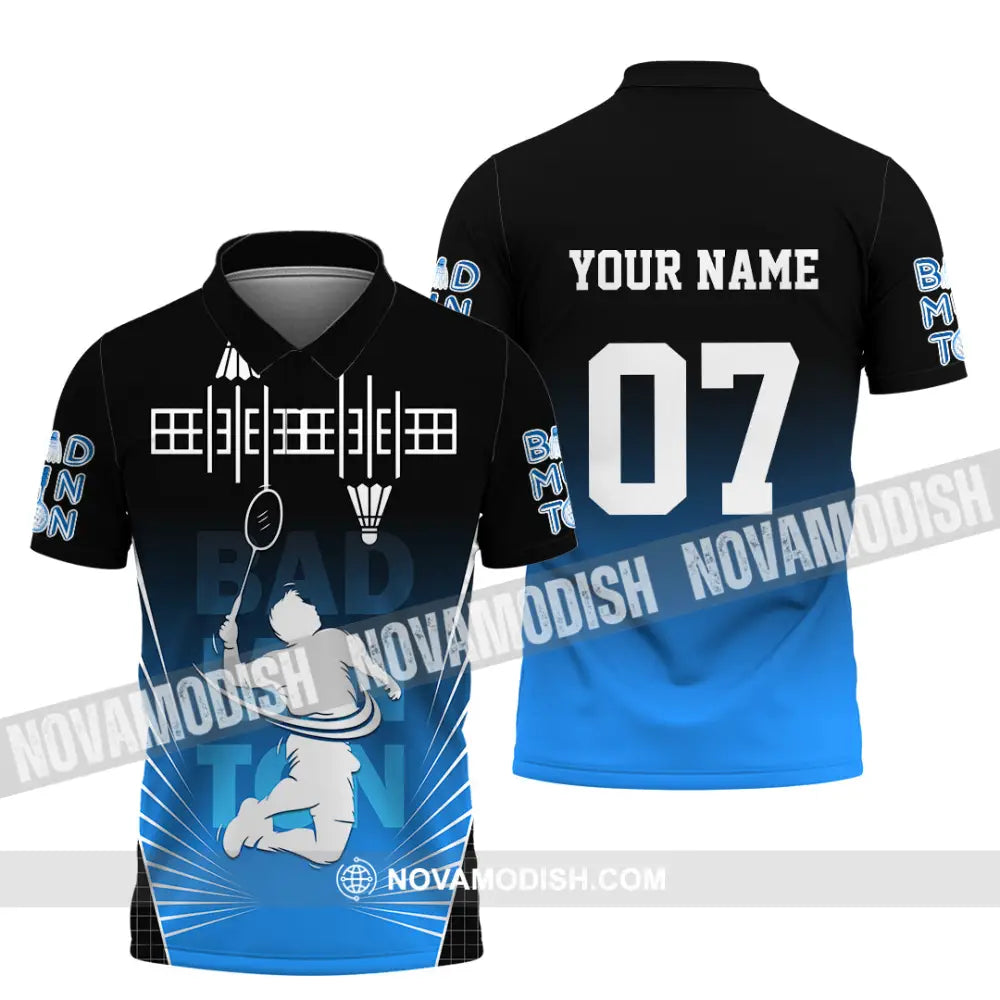 Unisex Shirt - Custom Text Shirt Badminton Shirt Polo Shirt / S T-shirt