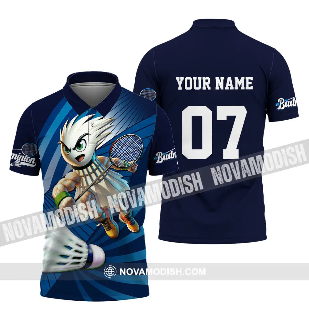 Unisex Shirt - Custom Text Shirt Badminton Shirt Polo Shirt / S T-shirt