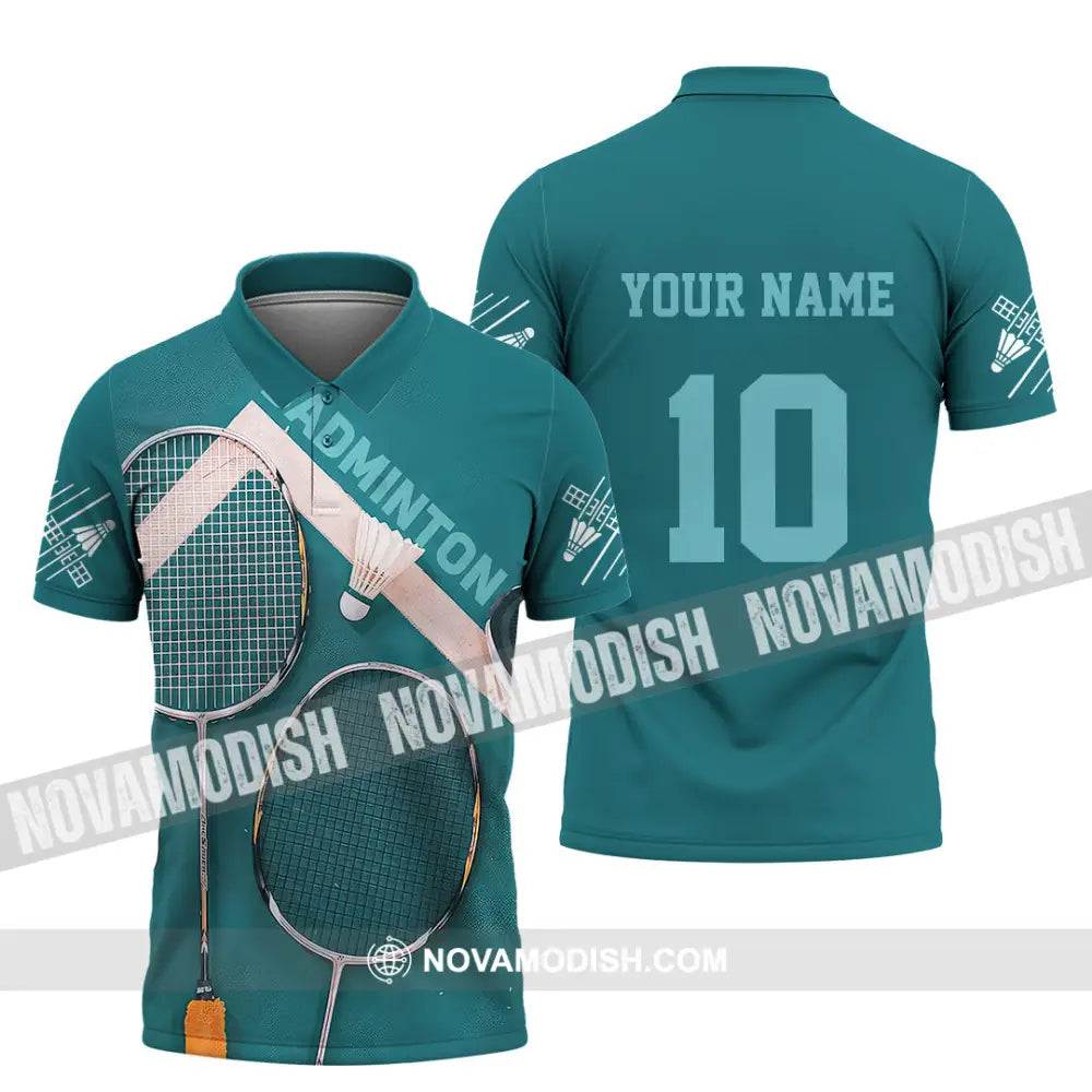 Unisex Shirt - Custom Text Shirt Badminton Shirt Polo Shirt / S T-shirt
