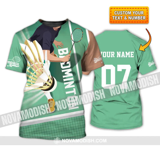 Unisex Shirt - Custom Text Shirt Badminton Shirt T-shirt