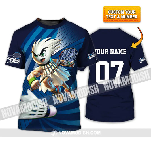 Unisex Shirt - Custom Text Shirt Badminton Shirt T-shirt