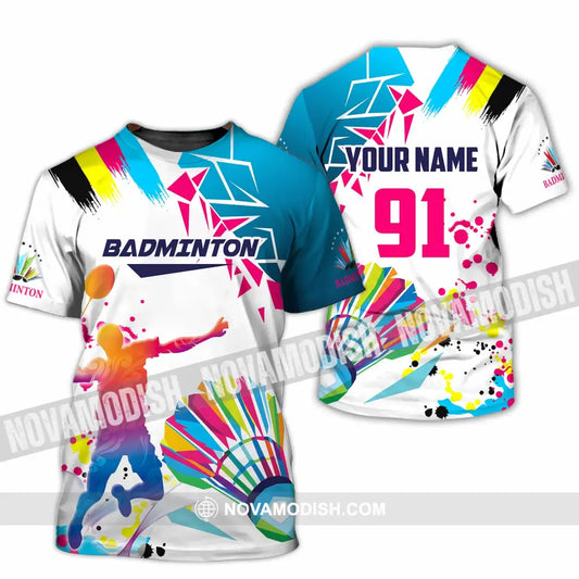 Unisex Shirt - Custom Text Shirt Badminton T-Shirt / S T-shirt