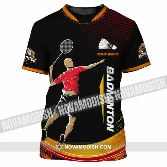 Unisex Shirt - Custom Text Shirt Badminton T-Shirt / S T-shirt