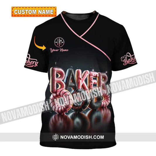 Unisex Shirt - Custom Text Baker Donuts T-Shirt