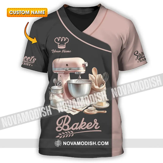 Unisex Shirt - Custom Text Shirt Baker Shirt T-shirt