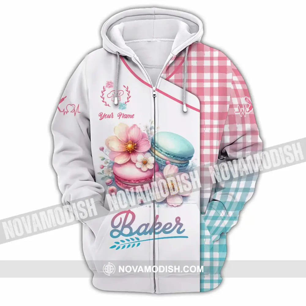 Unisex Shirt - Custom Text Shirt Baker Shirt Zipper Hoodie / S T-shirt