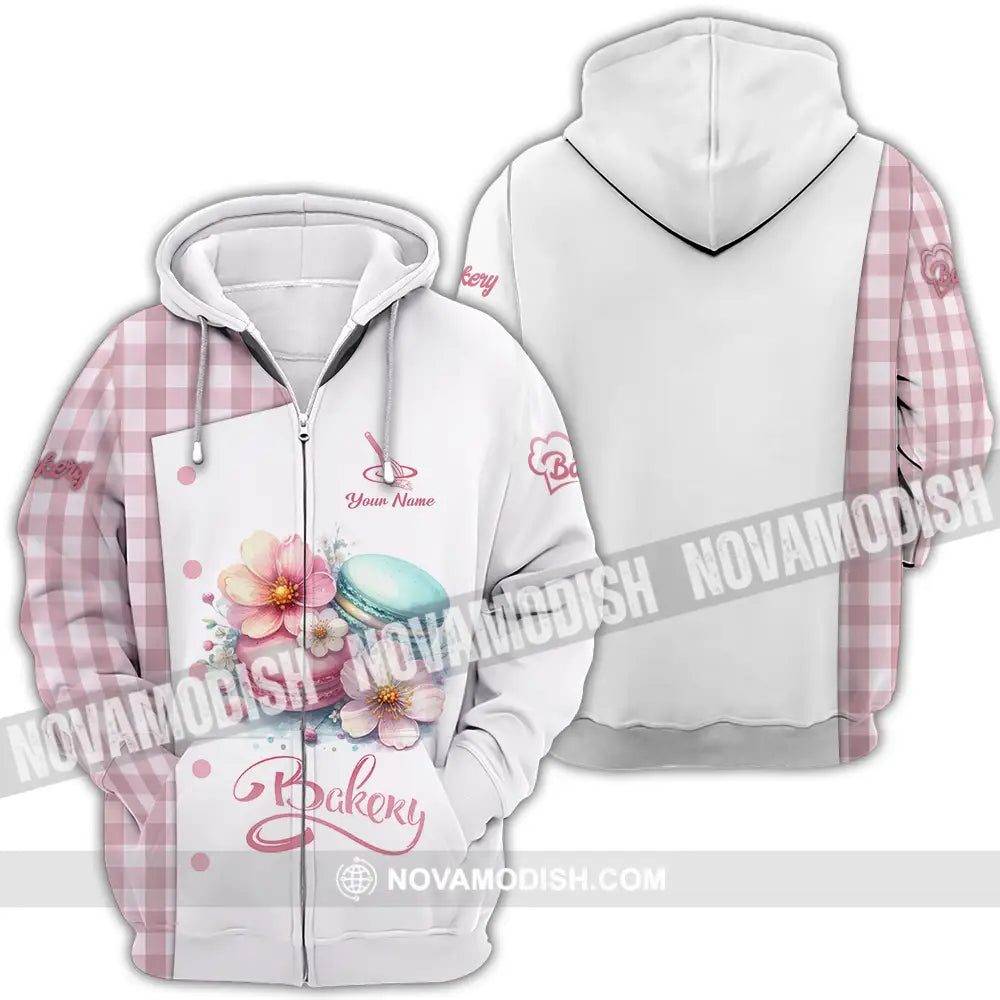 Unisex Shirt - Custom Text Shirt Bakery Zipper Hoodie / S T-shirt
