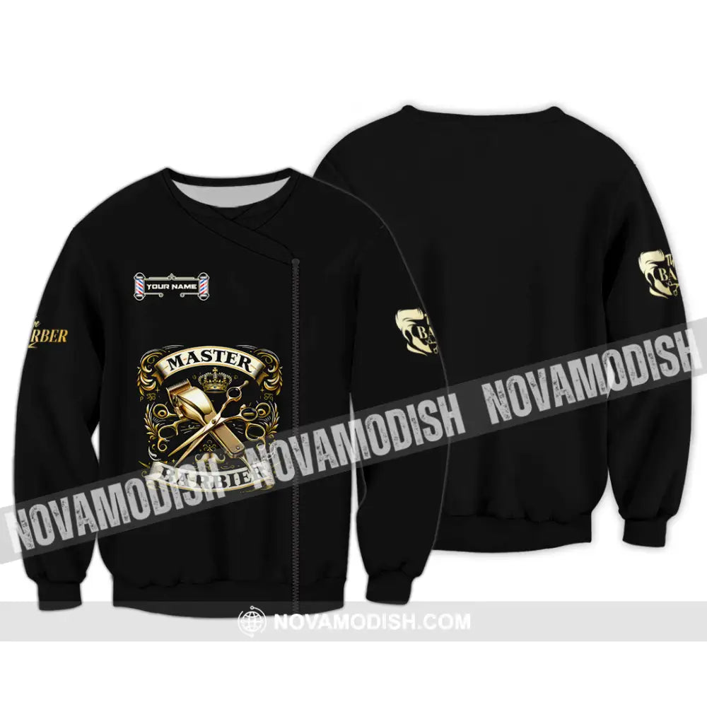 Unisex Shirt - Custom Text Shirt Barber Shirt Long Sleeve / S T-shirt