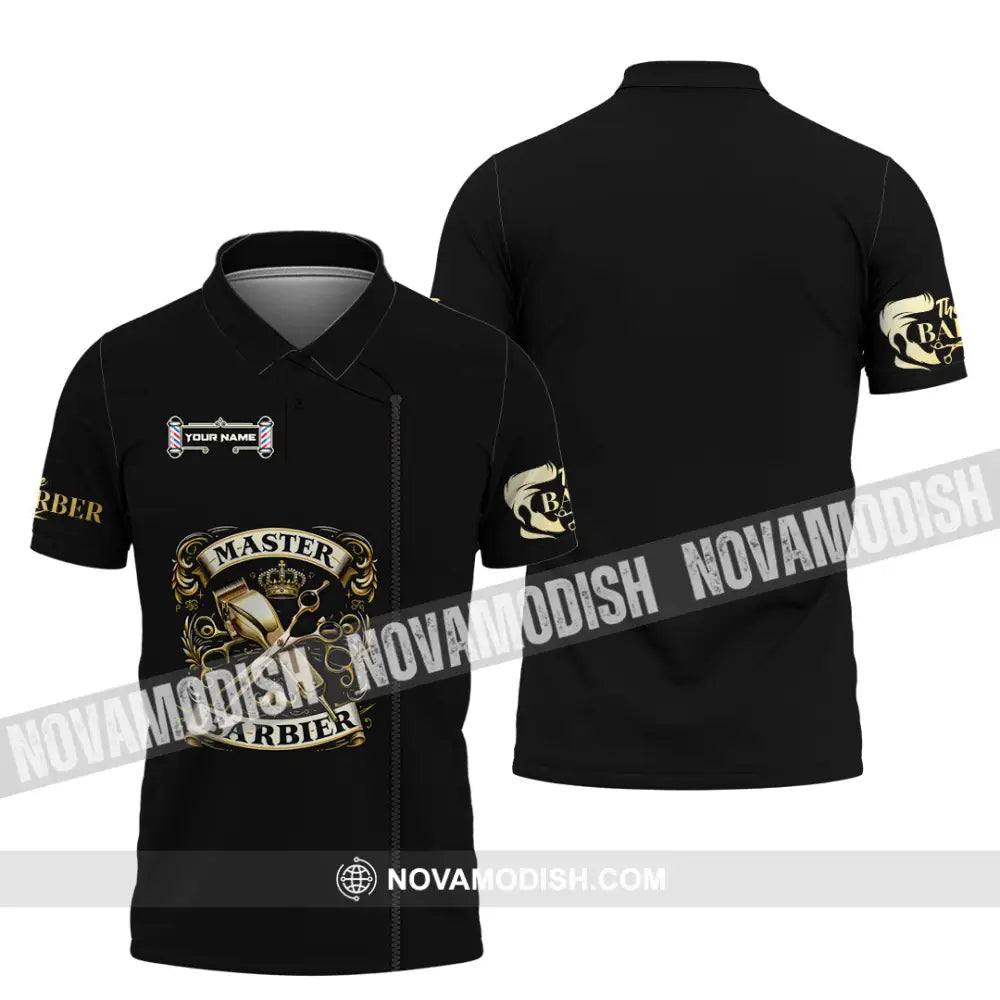 Unisex Shirt - Custom Text Shirt Barber Shirt Polo Shirt / S T-shirt
