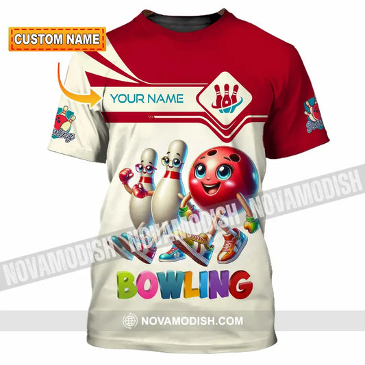Unisex Shirt - Custom Text Shirt Bowling Cute Shirt T-shirt