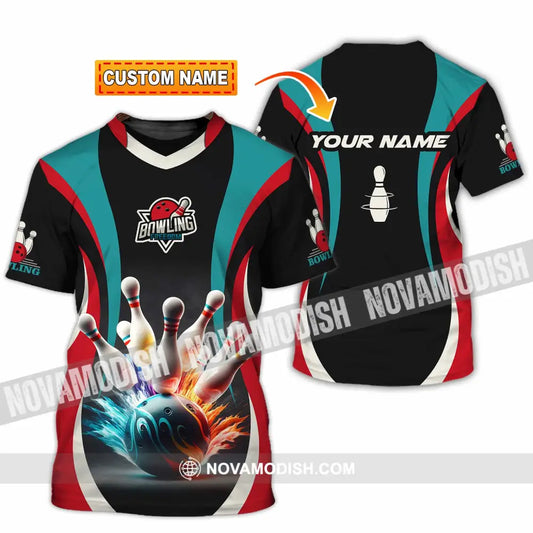 Unisex Shirt - Custom Text Shirt Bowling Freedom Shirt T-shirt