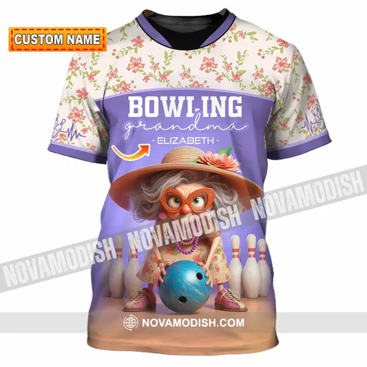 Unisex Shirt - Custom Text Shirt Bowling Grandma Shirt T-shirt