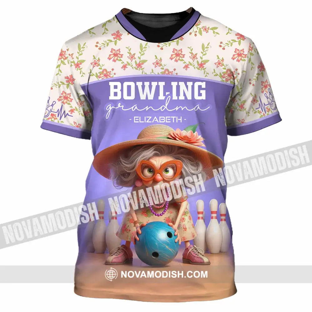 Unisex Shirt - Custom Text Shirt Bowling Grandma Shirt T-Shirt / S T-shirt