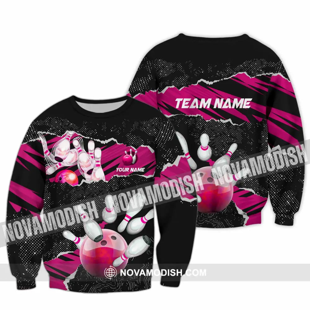 Unisex Shirt - Custom Text Shirt Bowling Shirt Long Sleeve / S T-shirt