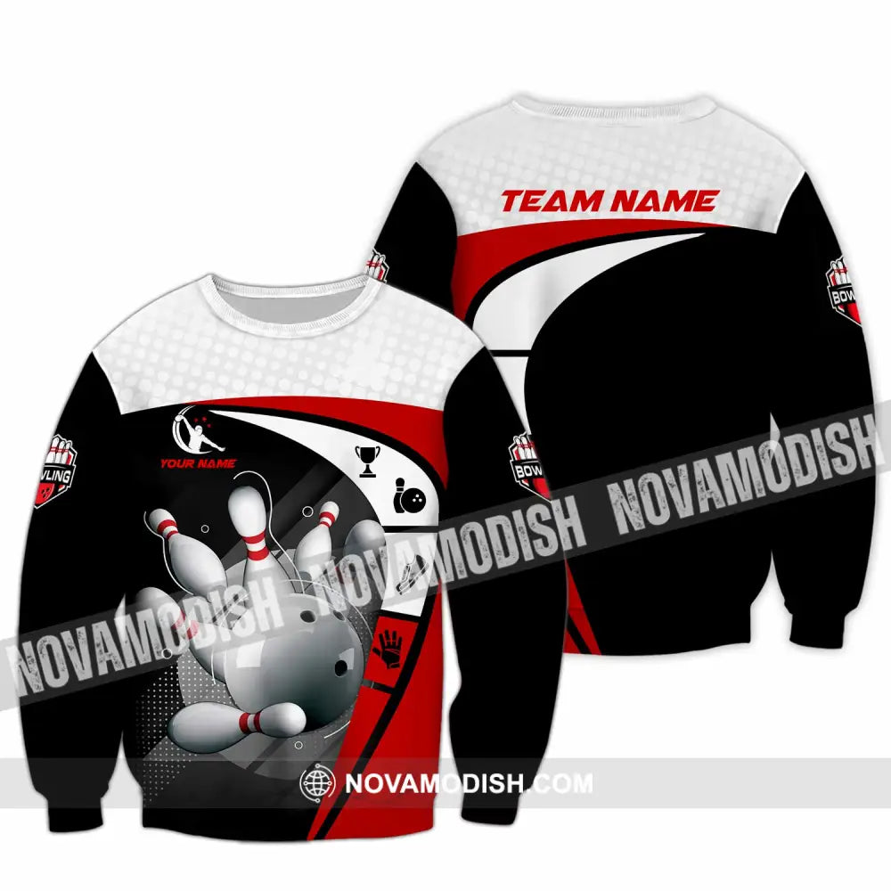 Unisex Shirt - Custom Text Shirt Bowling Shirt Long Sleeve / S T-shirt