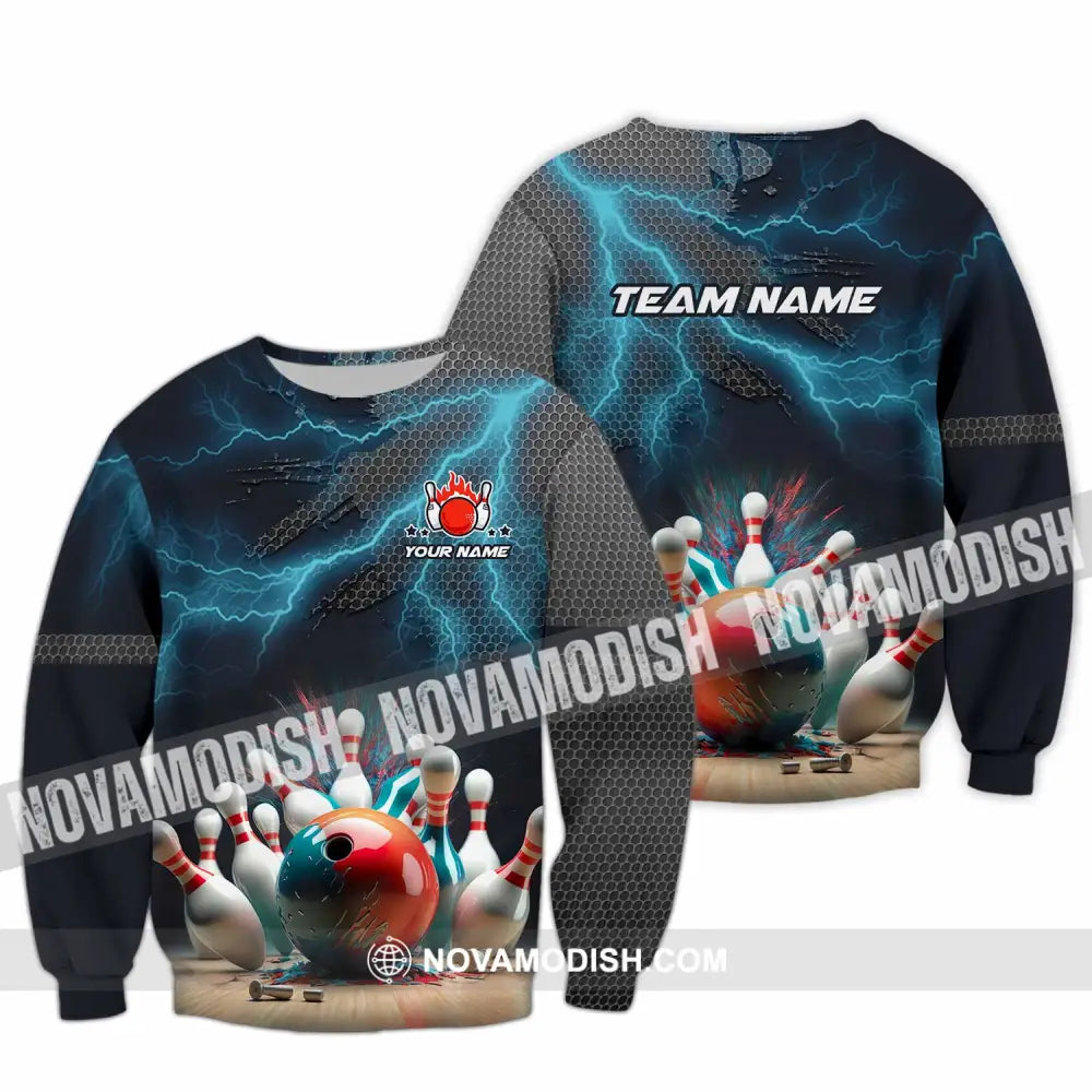 Unisex Shirt - Custom Text Shirt Bowling Shirt Long Sleeve / S T-shirt