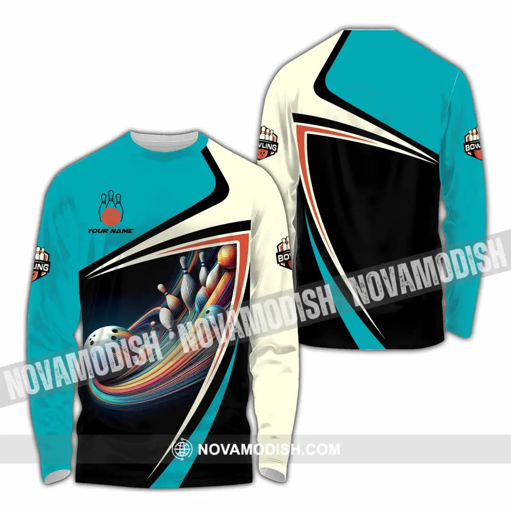 Unisex Shirt - Custom Text Shirt Bowling Shirt Long Sleeve Shirt / S T-shirt