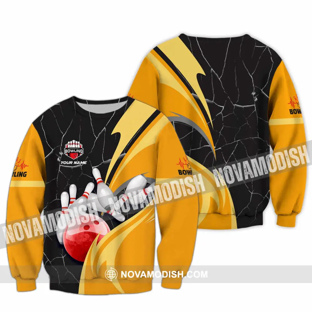 Unisex Shirt - Custom Text Shirt Bowling Shirt Long Sleeve / S T-shirt