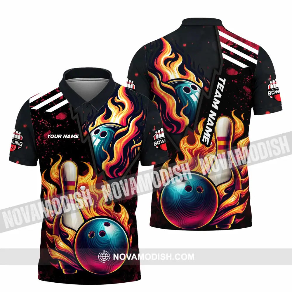 Unisex Shirt - Custom Text Shirt Bowling Shirt Polo Shirt / S T-shirt