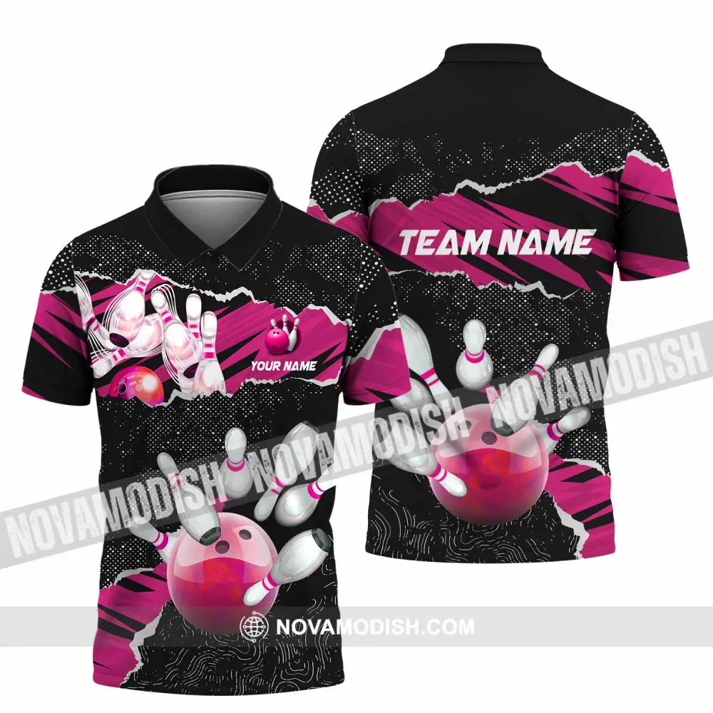 Unisex Shirt - Custom Text Shirt Bowling Shirt Polo Shirt / S T-shirt