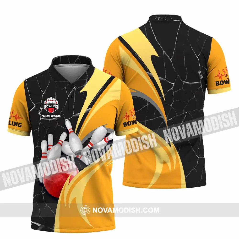 Unisex Shirt - Custom Text Shirt Bowling Shirt Polo Shirt / S T-shirt