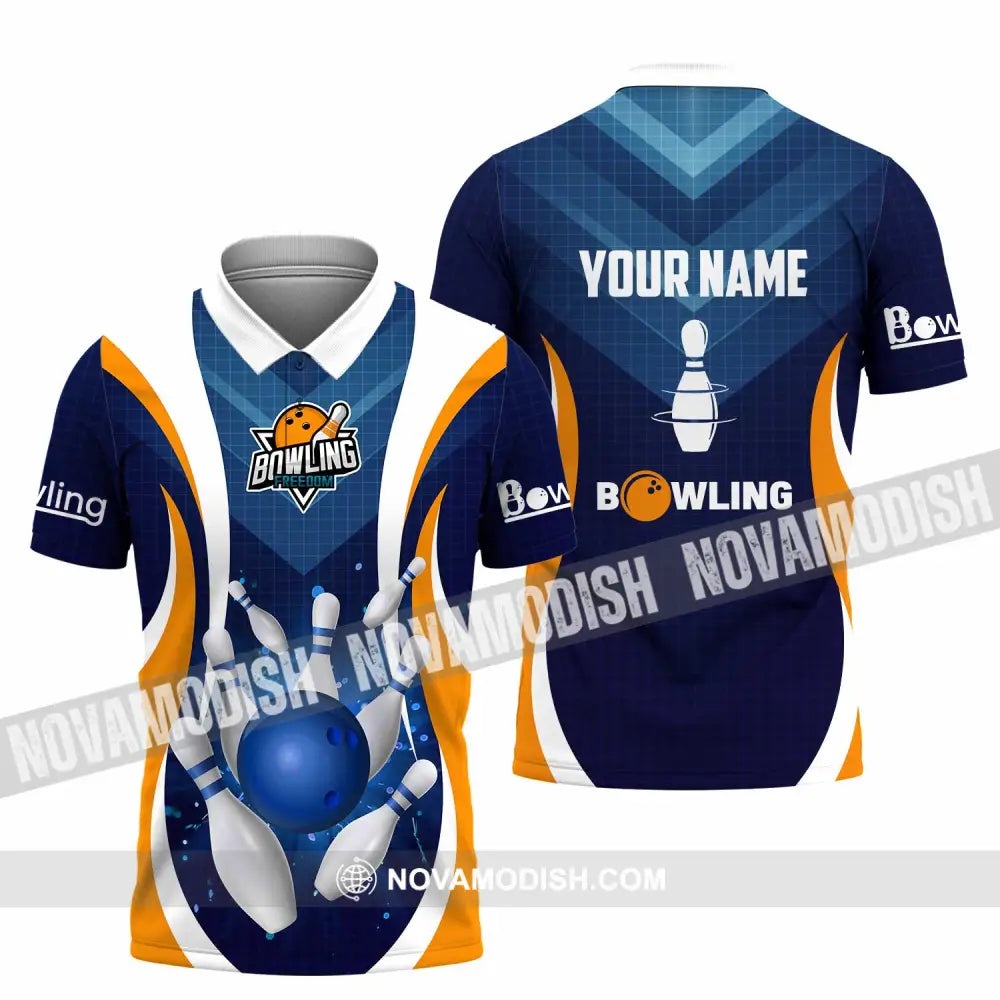 Unisex Shirt - Custom Text Shirt Bowling Shirt Polo Shirt / S T-shirt