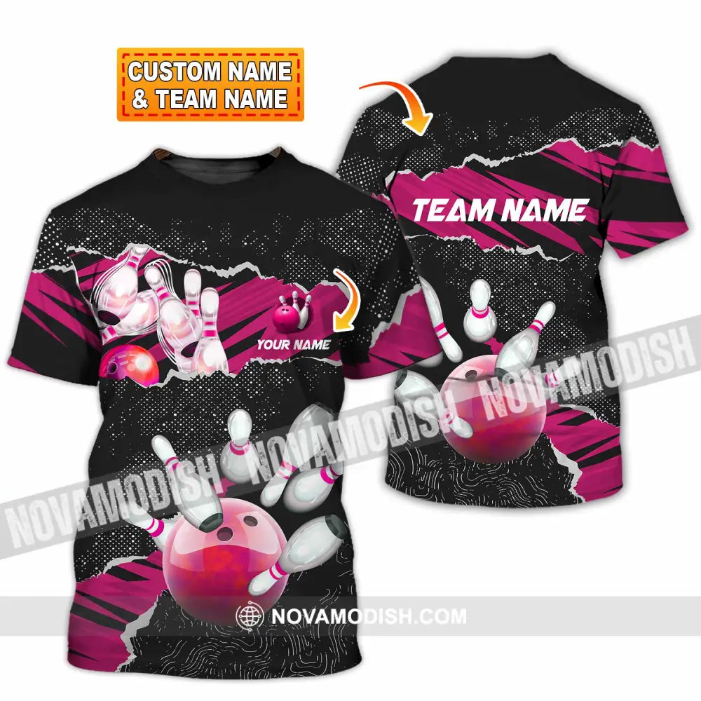 Unisex Shirt - Custom Text Shirt Bowling Shirt T-shirt