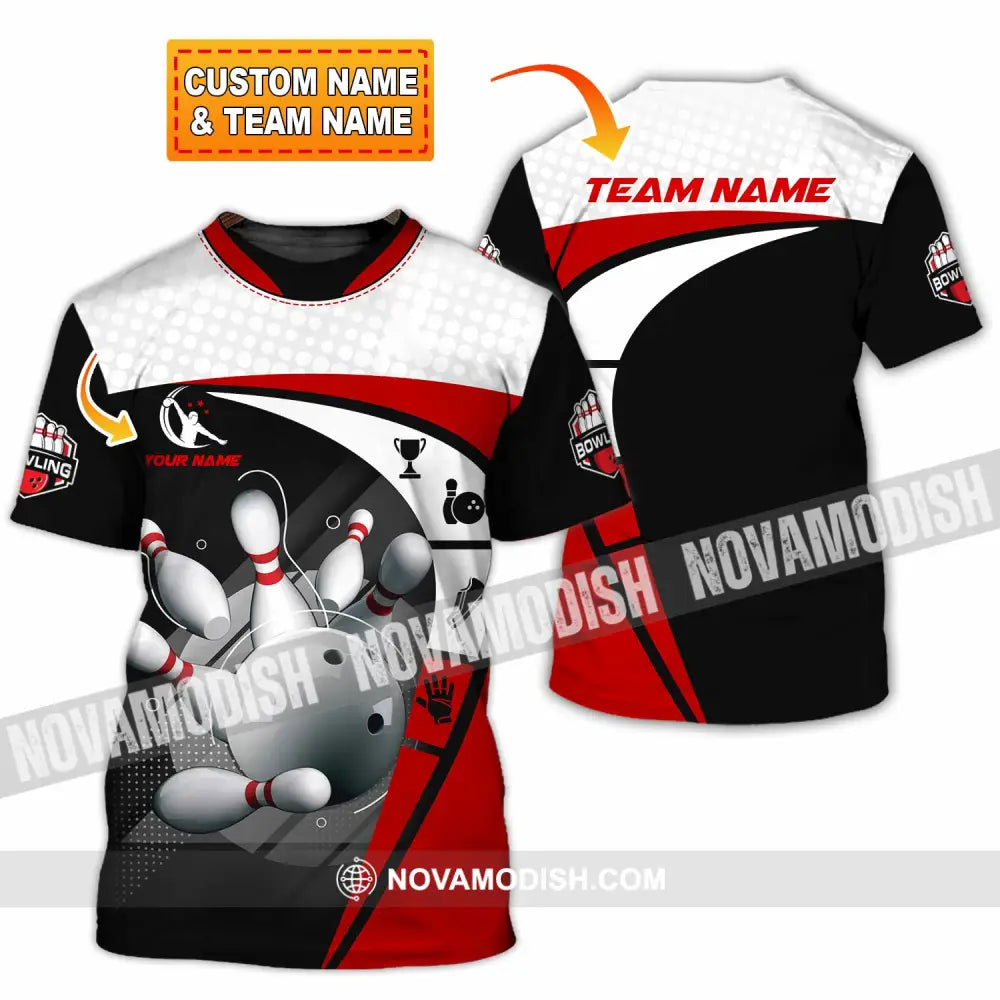 Unisex Shirt - Custom Text Shirt Bowling Shirt T-shirt