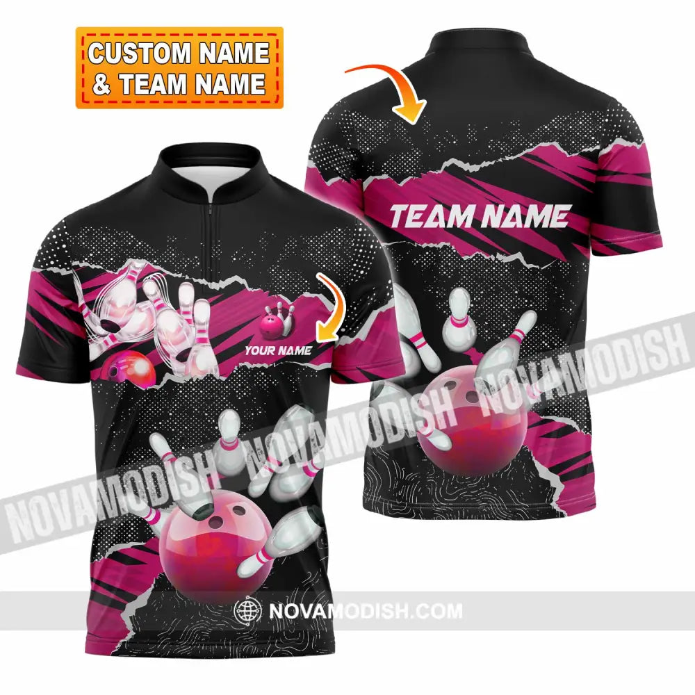 Unisex Shirt - Custom Text Shirt Bowling Shirt T-shirt