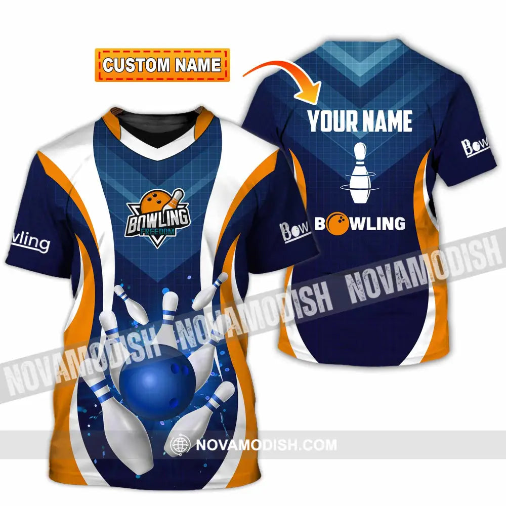 Unisex Shirt - Custom Text Shirt Bowling Shirt T-shirt