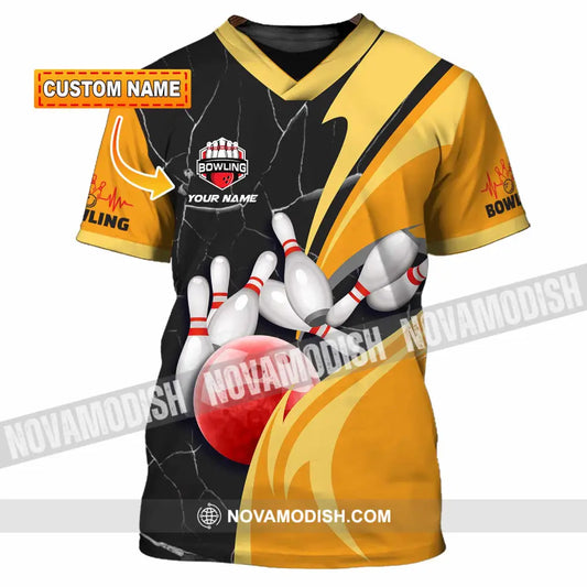 Unisex Shirt - Custom Text Shirt Bowling Shirt T-shirt