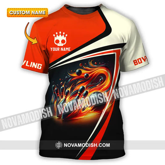 Unisex Shirt - Custom Text Shirt Bowling Shirt T-shirt