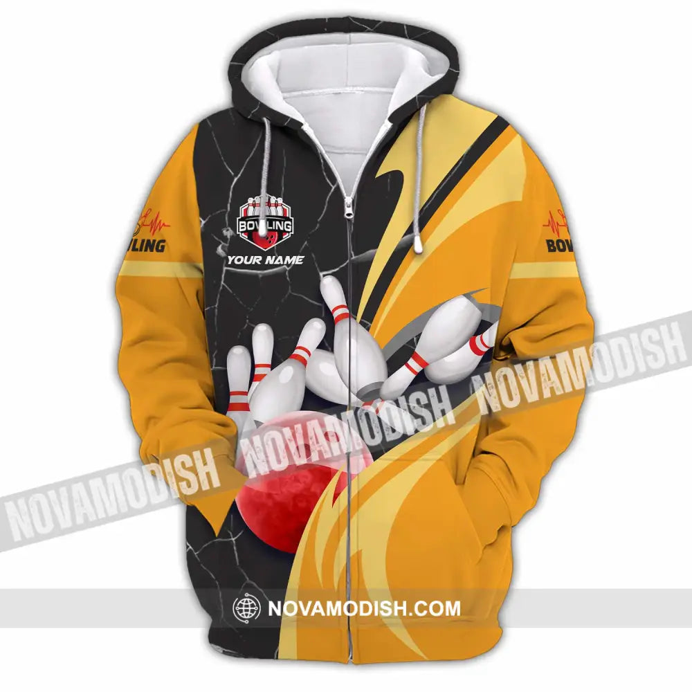 Unisex Shirt - Custom Text Shirt Bowling Shirt T-shirt