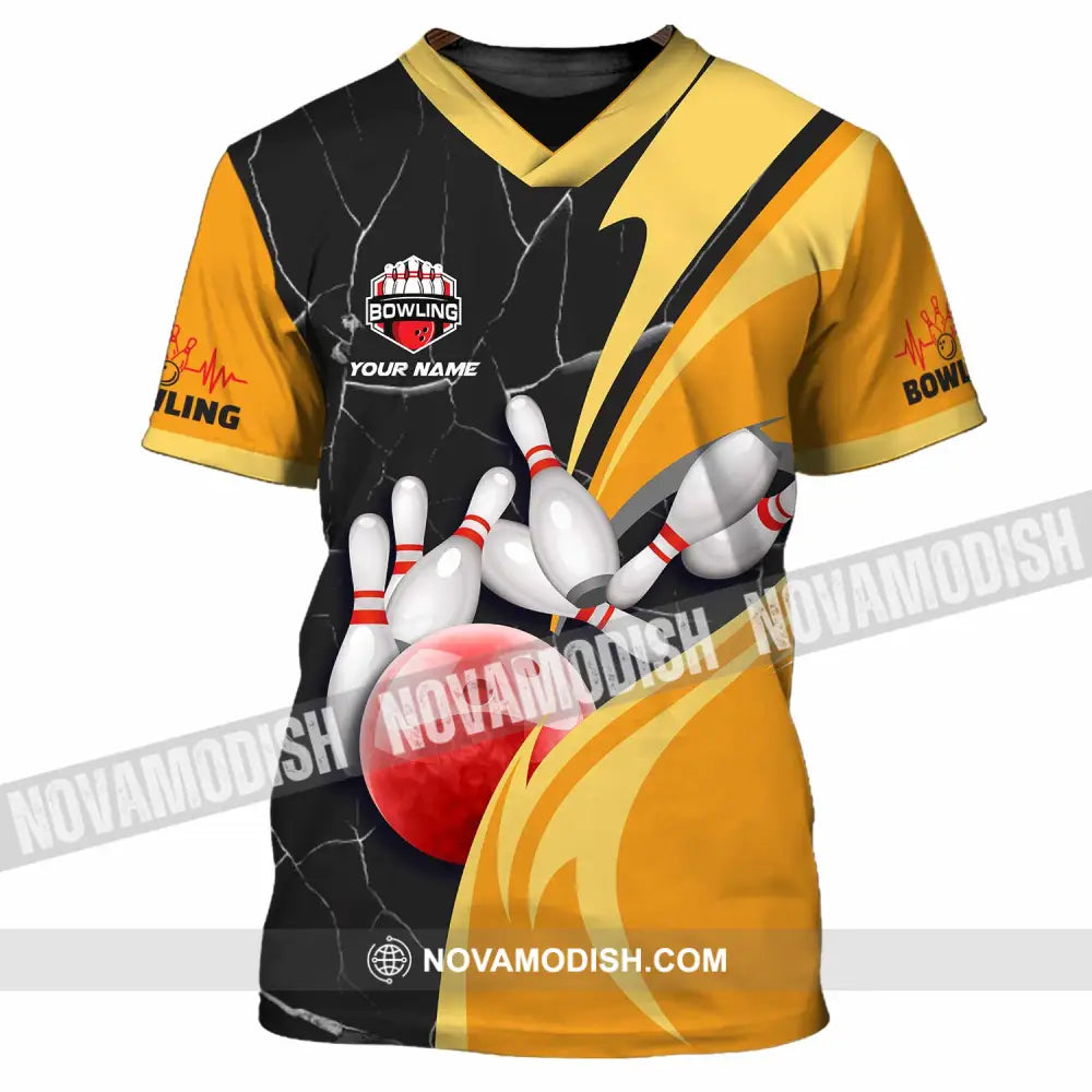 Unisex Shirt - Custom Text Shirt Bowling Shirt T-Shirt / S T-shirt