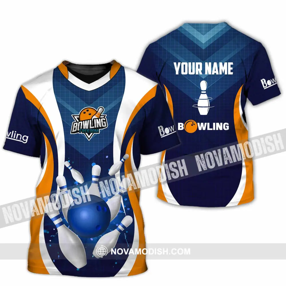 Unisex Shirt - Custom Text Shirt Bowling Shirt T-Shirt / S T-shirt