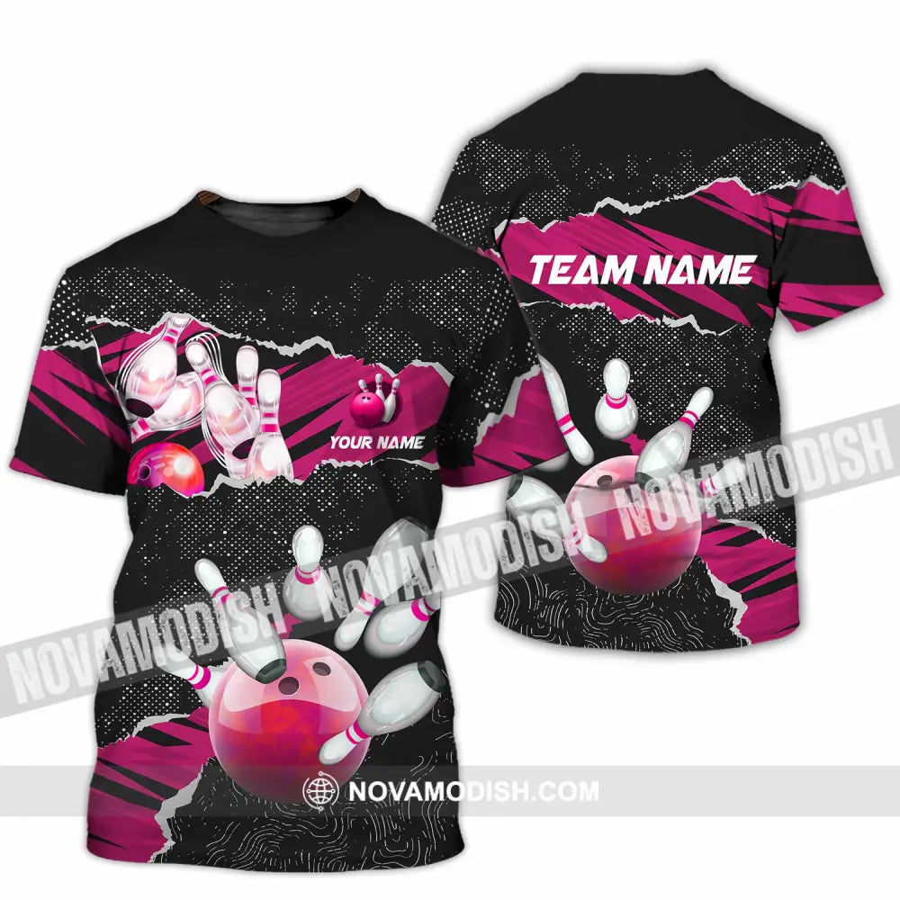 Unisex Shirt - Custom Text Shirt Bowling Shirt T-Shirt / S T-shirt
