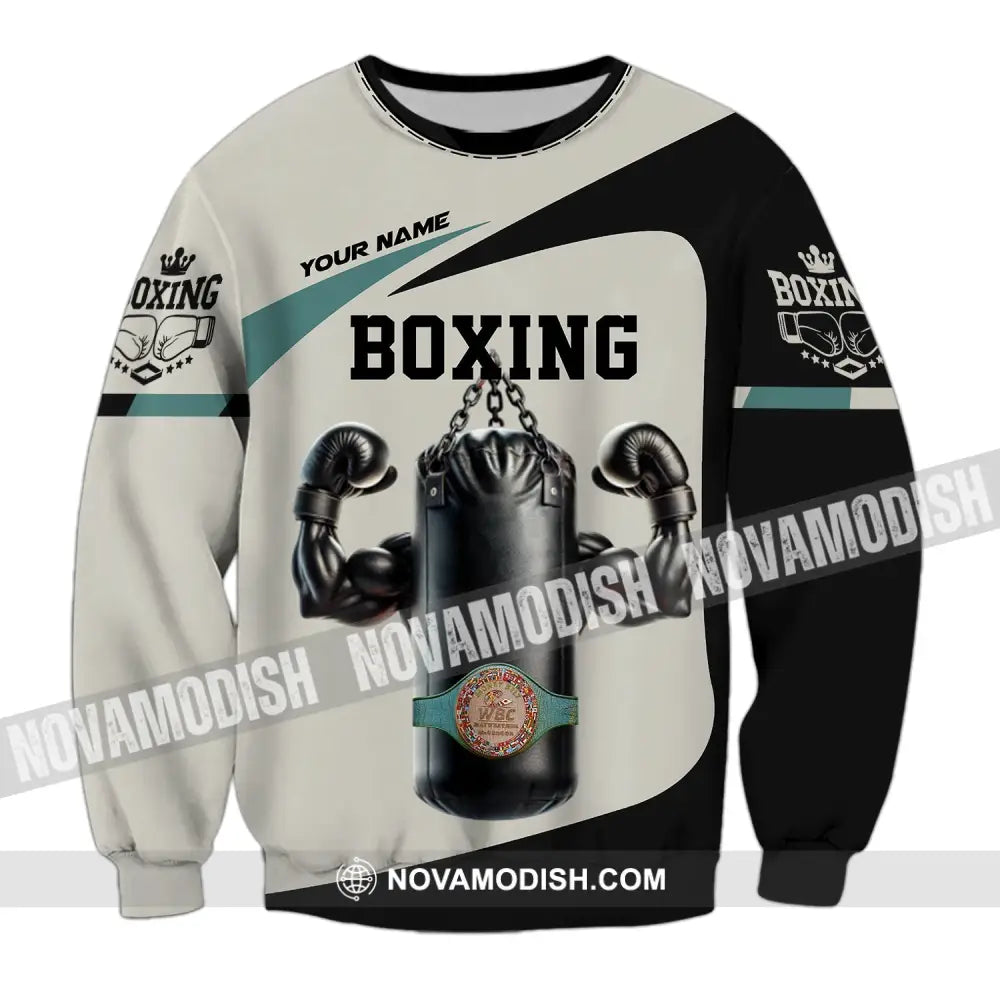 Unisex Shirt - Custom Text Boxing Long Sleeve / S T-Shirt