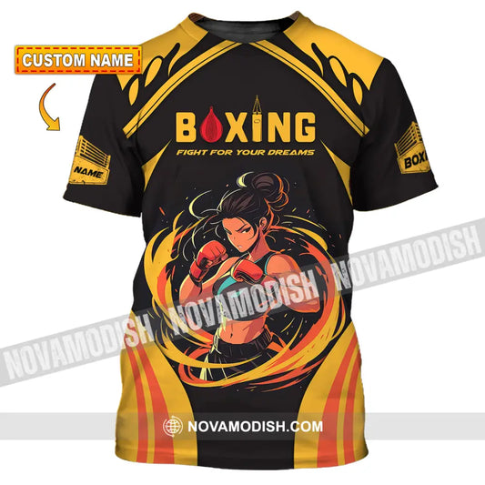 Unisex Shirt - Custom Text Boxing T-Shirt