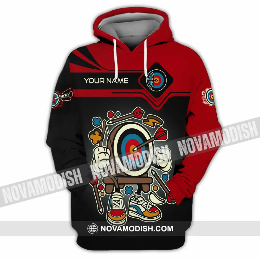 Unisex Shirt - Custom Text Cartoon Archery Hoodie / S T-Shirt