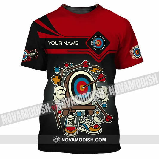 Unisex Shirt - Custom Text Cartoon Archery T-Shirt / S T-Shirt
