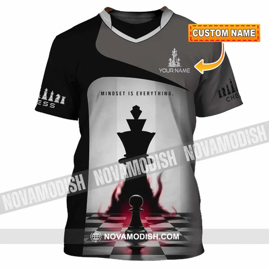 Unisex Shirt - Custom Text Chess Player Mindset Is Everything T-Shirt
