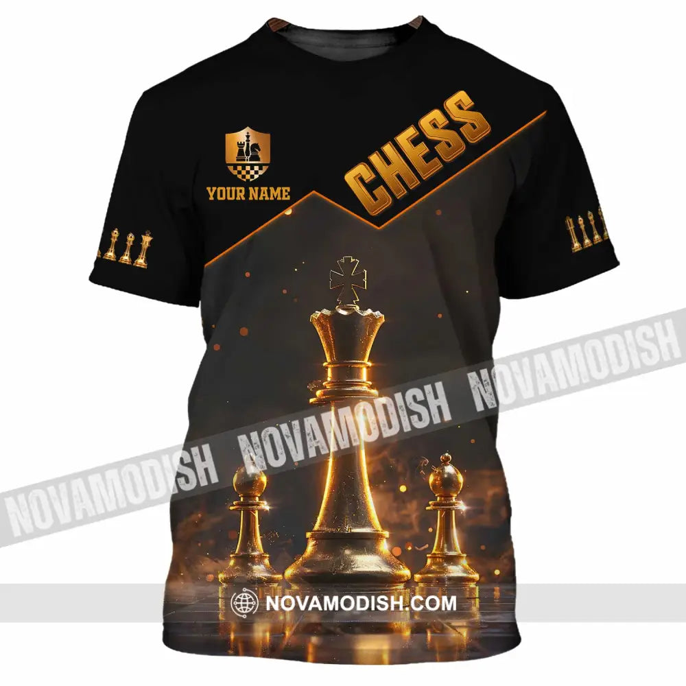 Unisex Shirt - Custom Text Chess Player T-Shirt / S T-Shirt