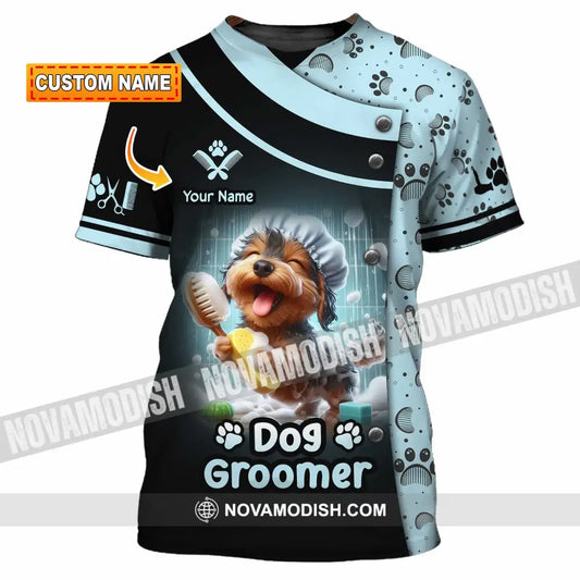Unisex Shirt - Custom Text Shirt Dog Groomer Shirt T-shirt