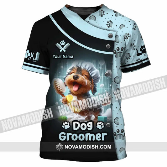 Unisex Shirt - Custom Text Shirt Dog Groomer Shirt T-Shirt / S T-shirt