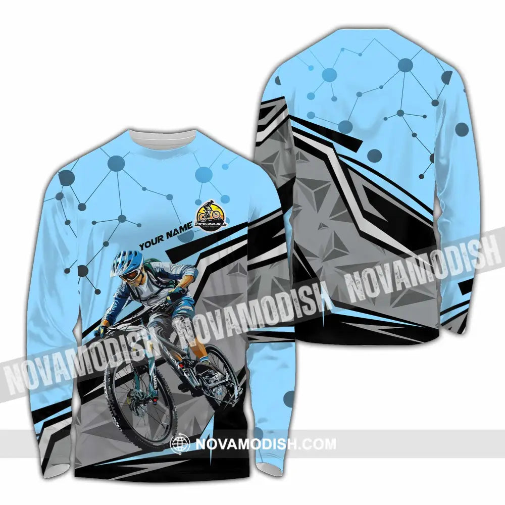 Unisex Shirt - Custom Text Shirt Downhill Shirt Long Sleeve Shirt / S T-shirt