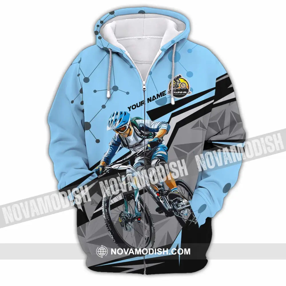 Unisex Shirt - Custom Text Shirt Downhill Shirt Zipper Hoodie / S T-shirt