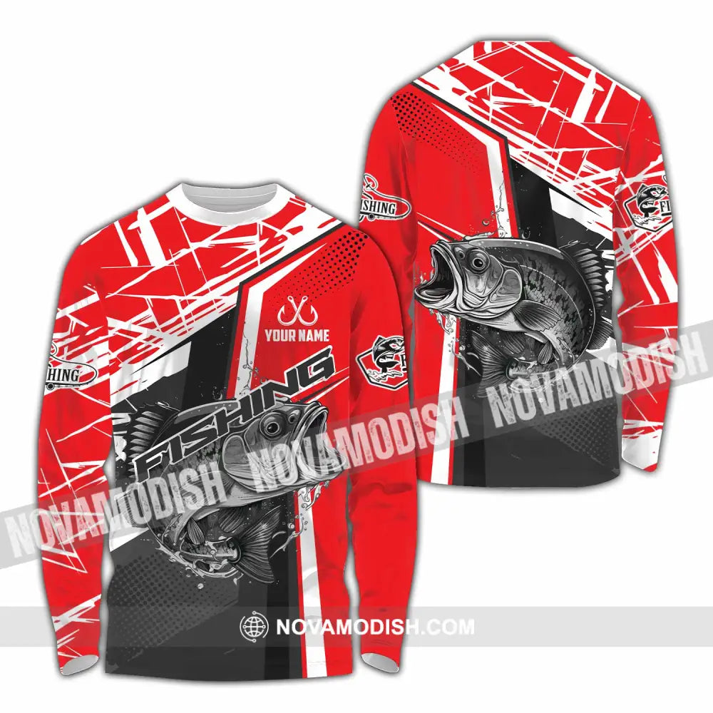 Unisex Shirt - Custom Text Shirt Fishing Shirt Long Sleeve Shirt / S T-shirt