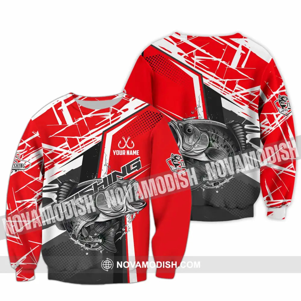 Unisex Shirt - Custom Text Shirt Fishing Shirt Long Sleeve / S T-shirt